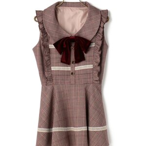 LIZ LISA Glen Plaid Sleeveless Top Pink