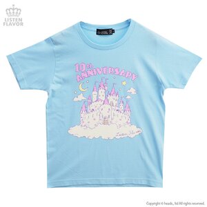 LISTEN FLAVOR Dream Castle Anniversary T-Shirt Blue M