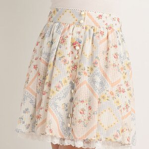 LIZ LISA Handkerchief Pattern Skirt White