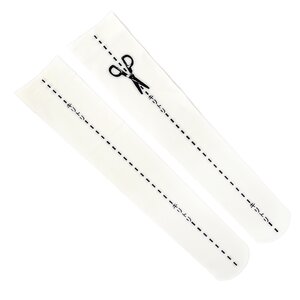 Zettairyoiki Cut Along the Line Knee-High Tights (White)