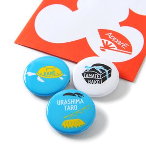 ApparE Japanese Folktale Pin Badge Set Urashimataro