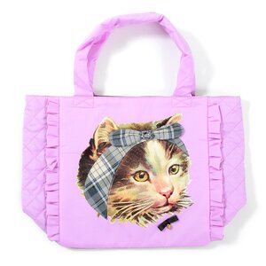 Flapper Hair Band Cat Tote Bags Purple