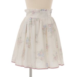 LIZ LISA Bouquet Pattern Skirt White
