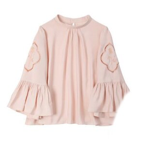 Honey Salon High-Neck Rose Blouse Light Pink