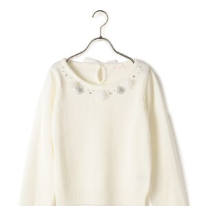 LIZ LISA Pom Pom Sweater White