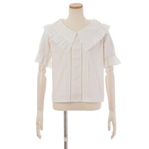 LIZ LISA Big Collar Blouse White