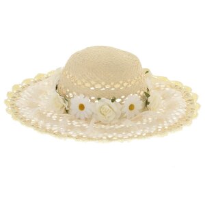 LIZ LISA Garden Flower Paper Hat White