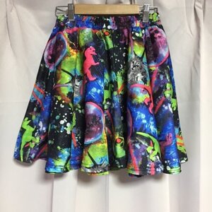ACDC RAG Space Cat & Dinosaur Flared Skirt