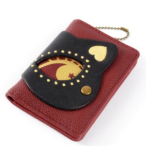 FLAPPER Cat Mask Girl Pass Case Wine