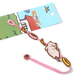 Neko Atsume Embroidery Bracelets Pink