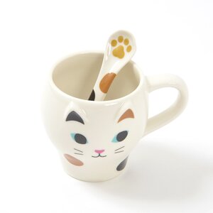 Nyao Mug & Paw Spoon Calico