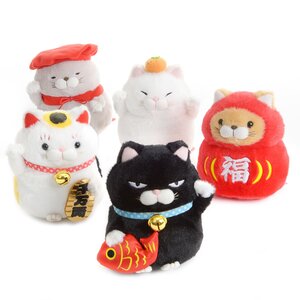 Hige Manjyu Maneki-neko Cat Plush Collection Vol. 2 (Standard) Complete Set