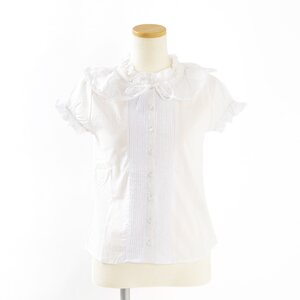 Swankiss Frilly Pintuck Blouse White