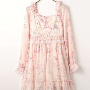 LIZ LISA Rose Pattern Dress Pink