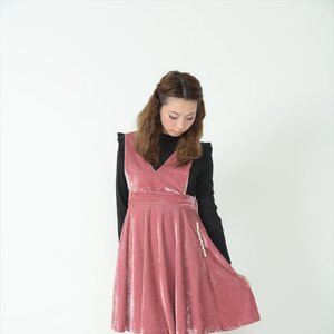 Honey Salon Velvet 2-way Dress Pink