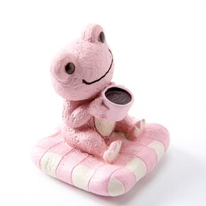 Craft Series Frog Coffee Statue Pink