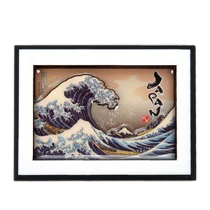 Souvenir Japan Wood Magnet Collection The Great Wave Off Kanagawa