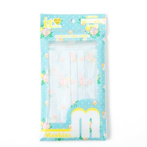 Masskiss It Love Mask Flower Pattern Blue