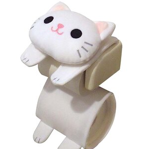 Cat Toilet Paper Holder White