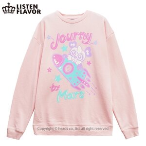Kurebayashi Haruka x LISTEN FLAVOR Odekake Panda-chan Sweatshirt Light Pink