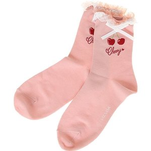 LIZ LISA Cherry Socks Pink