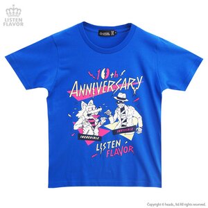 LISTEN FLAVOR Rockin' Monsters Anniversary T-Shirt Blue L