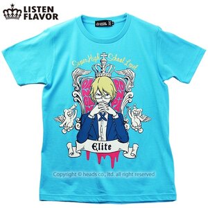 LISTEN FLAVOR Ultimate Affluent Progeny Byakuya Togami T-Shirt Aqua Blue L