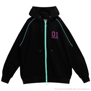 LISTEN FLAVOR 2022 Hatsune Miku Collaboration Hatsune Miku Zip Hoodie Black