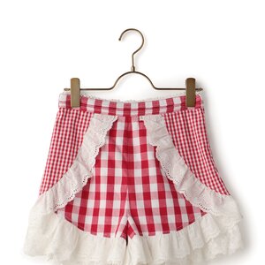 LIZ LISA Cotton Frill Shorts Red