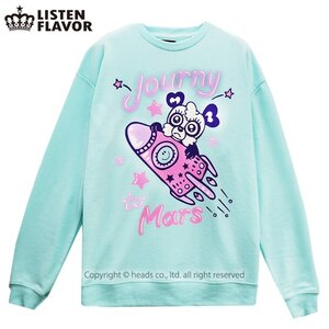 Kurebayashi Haruka x LISTEN FLAVOR Odekake Panda-chan Sweatshirt Mint