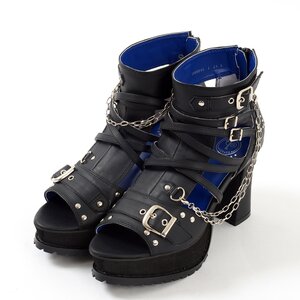 YOSUKE 2015SS Chain Bootie Sandals Black 24.5