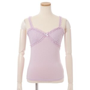 LIZ LISA Rose Ribbon Charm Camisole Lavender