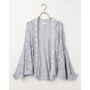 LIZ LISA Marguerite Daisy Lace Loose Cardigan  Blue