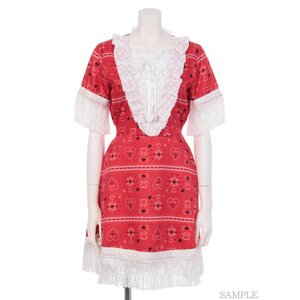 Swankiss Love Paisley Dress Red