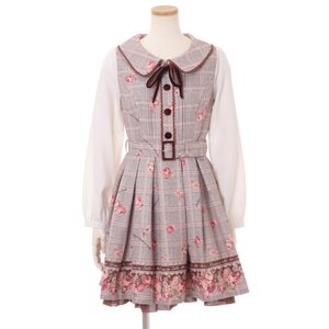 LIZ LISA Glen Check Rose Dress Brown