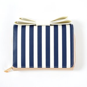 Misfits Striped Ribbon Wallets Navy