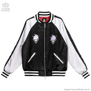 LISTEN FLAVOR Mystery Cat Sukajan Jacket Black