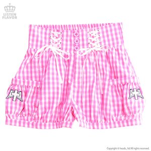 LISTEN FLAVOR Gathered Shorts Pink