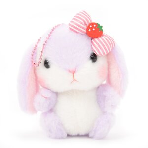 Pote Usa Loppy Strawberry Plush Collection (Ball Chain) Sumire-chan