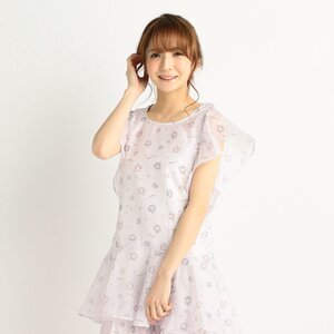 LIZ LISA Frilled Flower Wreath Dress Pink