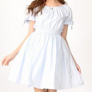 Ank Rouge Petit Rose Shirred Dress Blue