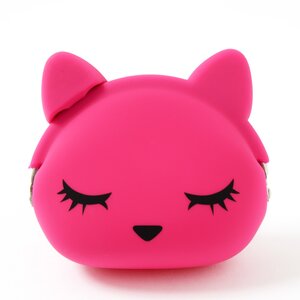 Osumashi Pooh-chan Silicon Coin Pouch Pink