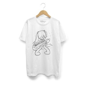 Hatsune Miku First Sound from the Future Keytar White T-Shirt M