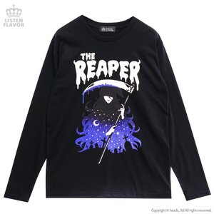 LISTEN FLAVOR Dark Night Reaper Long-Sleeve T-Shirt Black