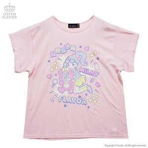 LISTEN FLAVOR Creator's Collaboration Cutsew Pink