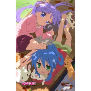Lucky Star Towel Blanket Konata Izumi & Kagami Hiiragi: Nesoberi Ver. (Re-run) [Pre-order]