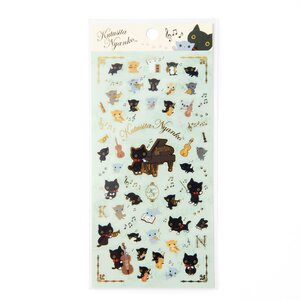 Neko no Ensoukai Kutusita Nyanko Stickers Blue