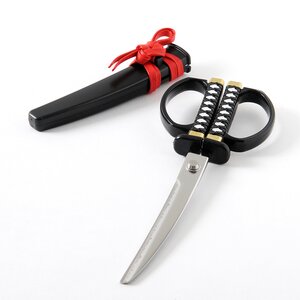 Japanese Sword Katana Scissors Black