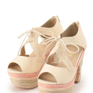 LIZ LISA Colorful Jute Sandals White S