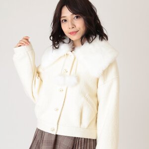 LIZ LISA Faux Fur Collar Coat White
